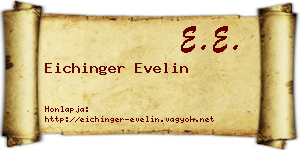 Eichinger Evelin névjegykártya